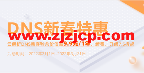 【阿里云采购季】网站稳定加速必备-云解析 DNS 个人版 1 年仅需 9 块 9