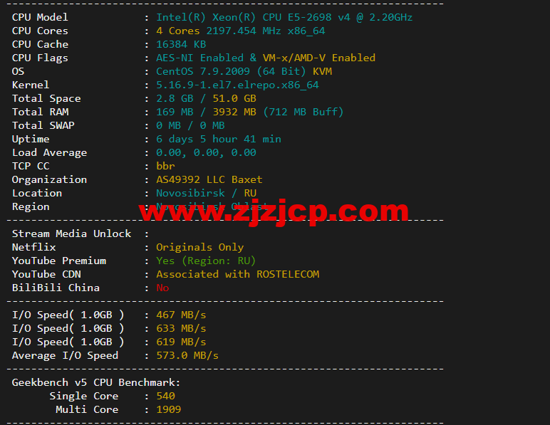 justhost.ru：新西伯利亚 Adman 机房 VPS，简单测评