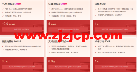 腾讯云：轻量云服务器数据盘，1TB 空间，年付 19.9 元