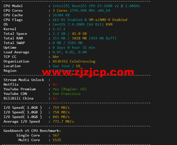 RackNerd：圣何塞 VPS，1 核/1G 内存/12G 硬盘/1TB 流量/1Gbps 带宽，年付$11.88 起，简单测评