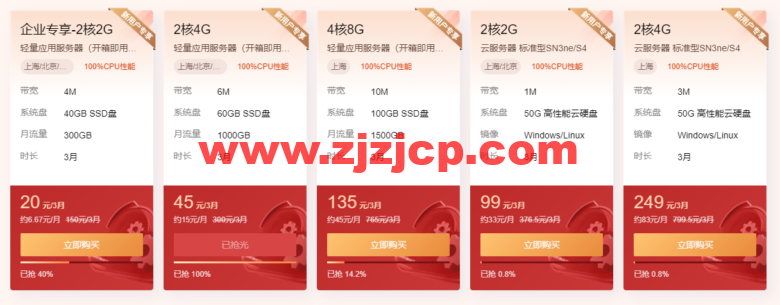 腾讯云：4 月精品特惠，腾讯云精选爆款，2 核/2G 内存/4M 带宽，限时体验价 20 元起，特惠云数据库 19.9 元/年起