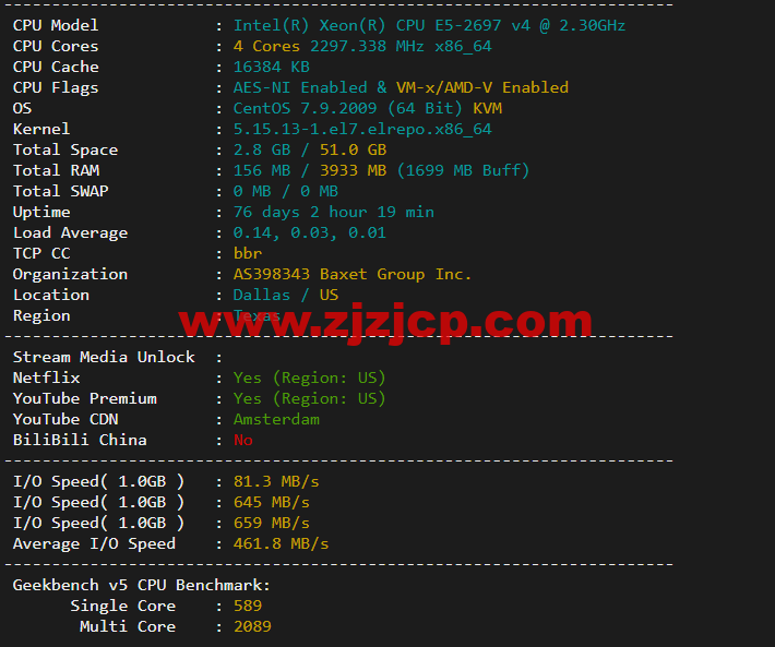 JustHost：俄罗斯 vps/美国 vps，可自由更换 IP，7.7 元/月起，附达拉斯机房简单测评（第二次测评）