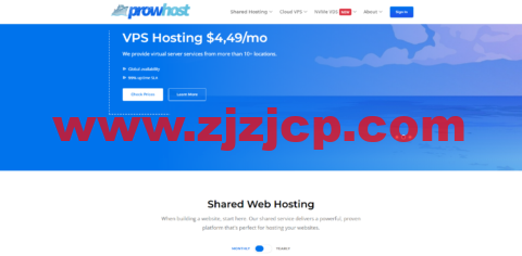 prowhost：美国便宜 vps，首月 85 折，1 核/1G 内存/25G 硬盘/1TB 流量，$9.99/月，可选纽约/旧金山/多伦多/班加罗尔机房