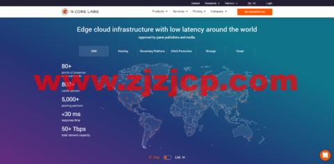 Gcorelabs：英国 VPS，1 核 512M 内存/20G 硬盘/不限流量/200Mbps 带宽，€3.25/月起