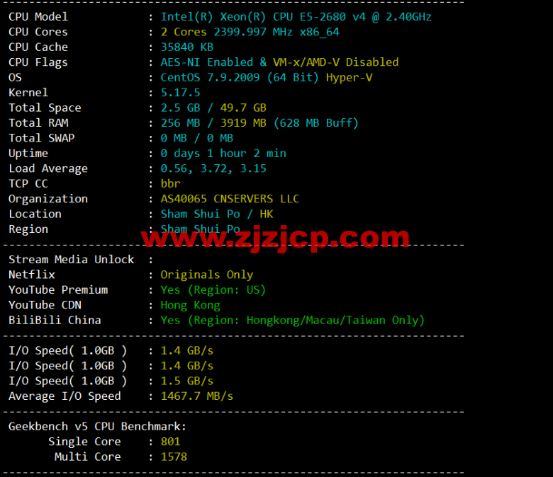 #限时优惠#物语云：香港 CMI G 口 vps，1 核/1G 内存/1000Mbps 带宽，月付 59 元，年付优惠 7 折 496 元，附简单测评