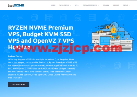 Hosteons：美国 KVM VPS，75 折优惠低至.75/年起，OpenVZ 7 VPS 5 折优惠低至.50/年起，获取 BLESTA 授权