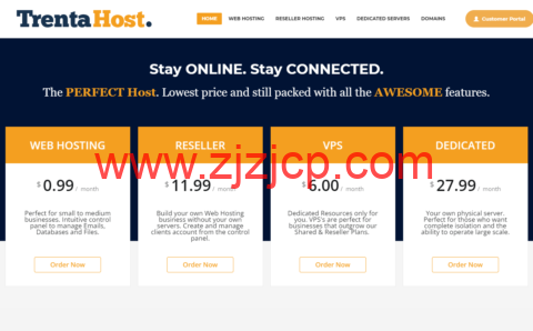 TrentaHost：美国高防服务器，波特兰机房，E3-12**/32G 内存/500G 硬盘/10TB 流量/100Mbps 带宽，$39.99/月，$299.88/年，免费 20Gbps DDOS 防护