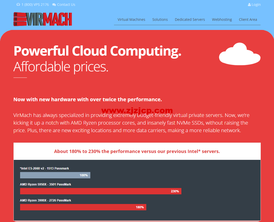 virmach：便宜大硬盘 VPS，1 核/768M 内存/250G 硬盘/3T 流量/10G 带宽，$25/年，可选美国/日本/荷兰机房