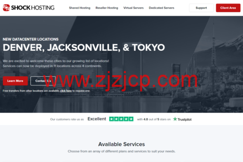 Shock Hosting：1 核/2GB 内存/30GB SSD 硬盘/1TB 流量/1Gbps 带宽，$29.99/年，可选日本/新加坡/洛杉矶/英国/荷兰/澳大利亚等机房