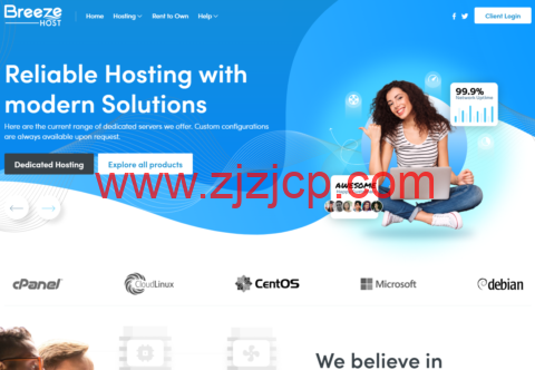 BreezeHost：美国便宜 vps，达拉斯机房，1 核/2GB 内存/25GB SSD 硬盘/不限流量/10Gbps 端口，$10/月起