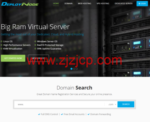 DeployNode：美国 vps，1 核/1GB 内存/15GB SSD 硬盘/1TB 流量/1Gbps 带宽，$2.99/月起，可选洛杉矶/芝加哥/达拉斯/纽约机房