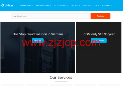 vhost：新加坡 vps，1 核/768MB 内存/15G SSD/硬盘/不限流量/100Mbps 带宽，$4.00/半年