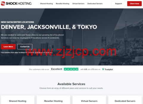shockhosting：美国便宜 VPS，1 核/2G 内存/30G SSD 硬盘/1TB 流量/1Gbps 带宽，$4.99/月起