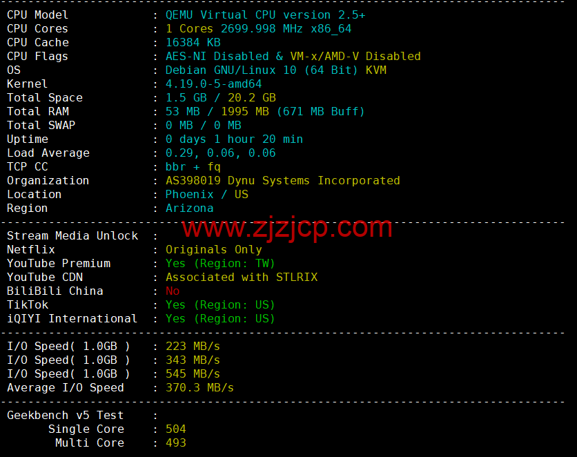 wiredblade：美国凤凰城机房 vps，$5/月起，免费支持 windows，原生 ip，解锁美区 tiktok，简单测评