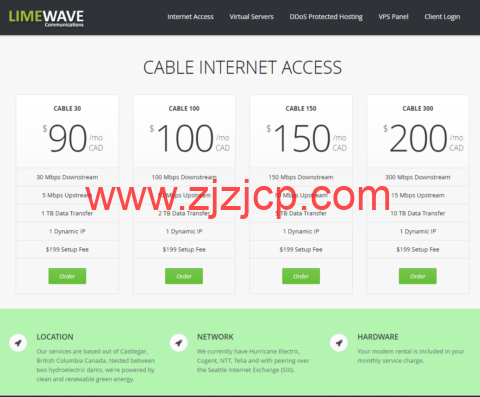 Limewave：美国西雅图机房 vps，1GB 内存/10GB SSD 硬盘/1TB 流量/1Gbps 带宽，$2.8/月，发工单免费升级双倍内存/月流量