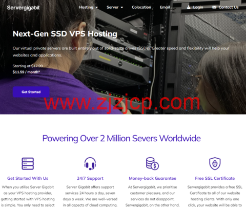 Servergigabit：马来西亚 kvm vps，1 核/1G 内存/20G 硬盘/不限流量/100Mbps 带宽，$7.59/月起，可选 windows