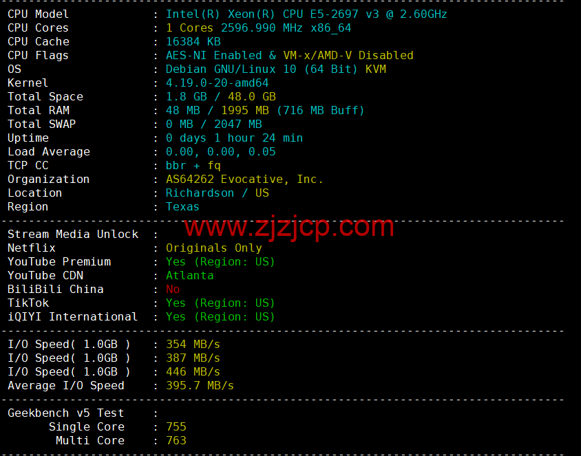 #2022 年 10 月#iON Cloud：美国达拉斯机房 vps，1 核/2G 内存/50GB SSD/2TB 流量/1Gbps 带宽，$8/月，原生 ip，解锁美区 tiktok 等，简单测评