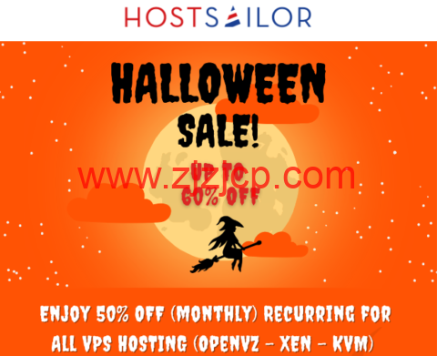 #万圣节优惠#HostSailor：全场 vps，月付 5 折，年付 4 折，低至$1.99/月起，可选荷兰/罗马尼亚/美国机房