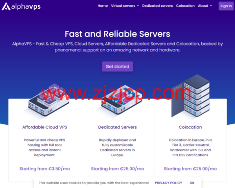 #黑五#alphavps：美国洛杉矶机房 vps，5.5 折优惠，AMD Ryzen@2 核/1G 内存/10G NVME/1TB 流量/1Gbps 带宽，€19.99/年起