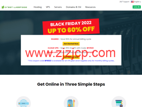 #黑五#Greenwebpage：1 核/1GB 内存/20GB SSD 硬盘/1TB 流量/1Gbps 端口，€29.94/年，可选香港/洛杉矶/欧洲等机房