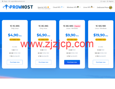 ProwHost：美国堪萨斯机房，便宜年付 VPS，1 核/512MB 内存/10G NVMe/500 GB 流量 1Gbps 带宽，$15/年起
