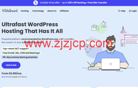 #19 周年庆#SiteGround：口碑最佳的跨境外贸独立站主机/WordPress 主机限时优惠，月付 decoding=