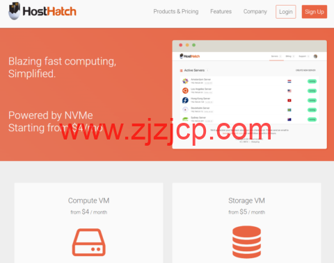 #12 周年庆#HostHatch：常规 vps75 折，香港/新加坡 1T 存储起大硬盘 vps，$35/年起，最高 10T 存储