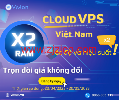 #内存翻倍#VMon：越南 vps，1 核/2GB 内存/30GB SSD/1TB 流量/1Gbps 端口，$4.9/月，另可选新加坡/美国/澳大利亚等机房