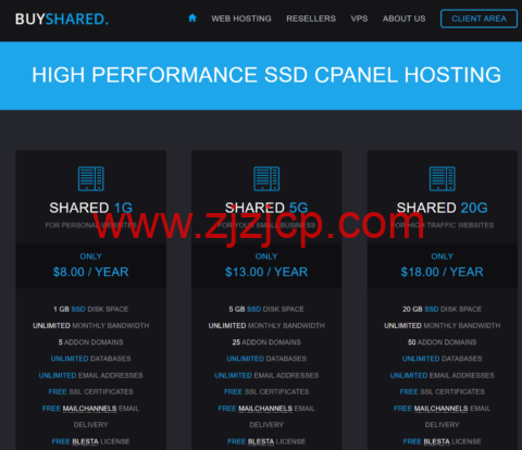 BuyShared：拉斯维加斯/卢森堡 cPanel 共享主机、DirectAdmin 经销商主机，1GB 空间，不限流量，年付 8 美元起
