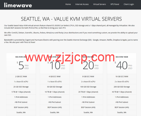 Limewave：西雅图 vps，AMD RYZEN9 3900X/512MB/25G SSD/1TB/1Gbps 带宽，$16.82/年