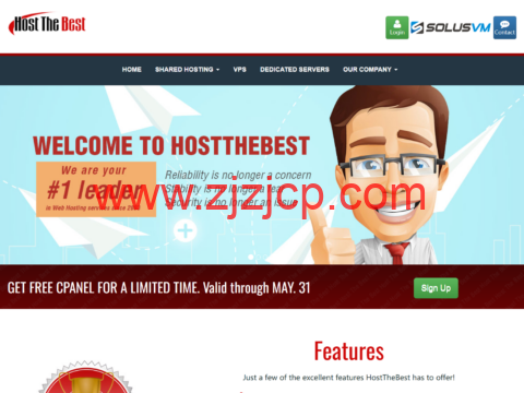 HostTheBest：洛杉矶机房 vps，4 核/1GB/30G SSD/1Gbps 不限流量，$2.5/月