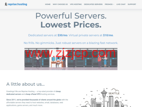 RepriseHosting：西雅图机房大硬盘独服，L5640/16G 内存/12TB HDD/1Gbps 带宽，$29.5/月