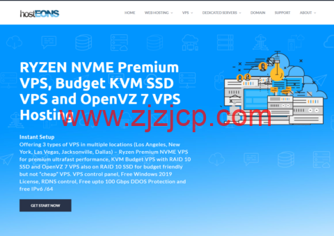 Hosteons：新上法国/德国机房，1 核/1GB/20G NVMe/2TB@10Gbps 带宽，$17.99/年
