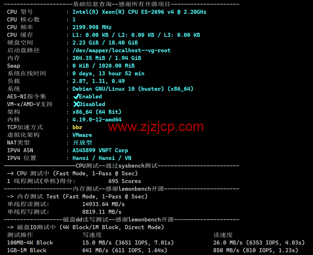 TOTHOST： 越南 Vmware 架构不限流量 VPS，$1.92/月起，原生 IP，简单测评（只测不评）