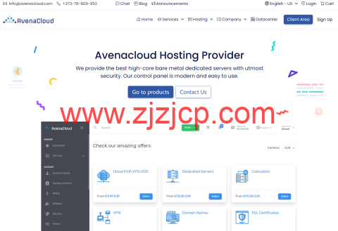 AvenaCloud：摩尔多瓦抗投诉 VPS，1 核/1GB/10GB SSD/100Mbps 不限流量，€11.5/年