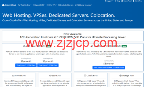 CrownCloud：便宜 vps，4 核/2GB/30GB/2TB@1Gbps 带宽，$5/月，可选洛杉矶/迈阿密/亚特兰大/荷兰机房