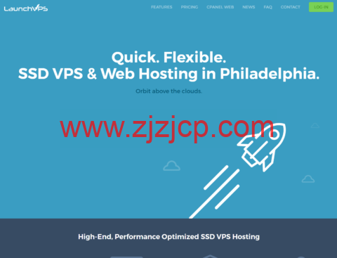 Launchvps：费城机房 VPS，1 核/768MB/20GB/768GB@500Mbps，$17.95/年