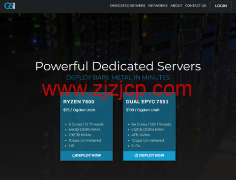 GorillaServers：犹他州机房独服，E3-1265Lv3/32GB/960G SSD/1Gbps 不限流量，$29/月