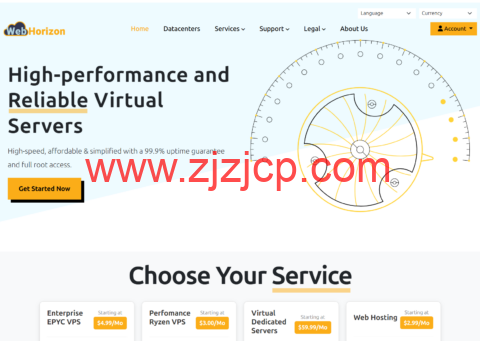 WebHorizon：新加坡 vps，1 核/1GB/10GB NVMe/1TB@10Gbps 带宽，$2.25/月