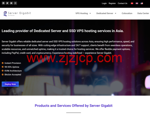 Server Gigabit: 马来西亚 Linux VPS，2 核 2GB 限时仅$7.97/月 ，支持 Netflix/TikTok/ChatGPT | 住宅 IP VPS、Windows VPS、独立服务器全线热销中