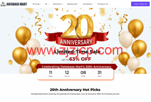 Database Mart：20 周年庆美国 VPS/GPU 服务器$2.58/月起，低至 4 折续费同价，原生 IP 不限流