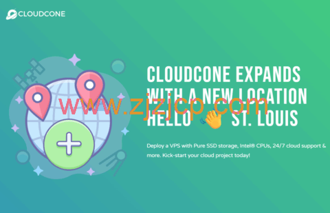 CloudCone：圣路易斯 vps，1 核/1GB/14GB SSD/1TB@1Gbps 带宽，$12.99/年